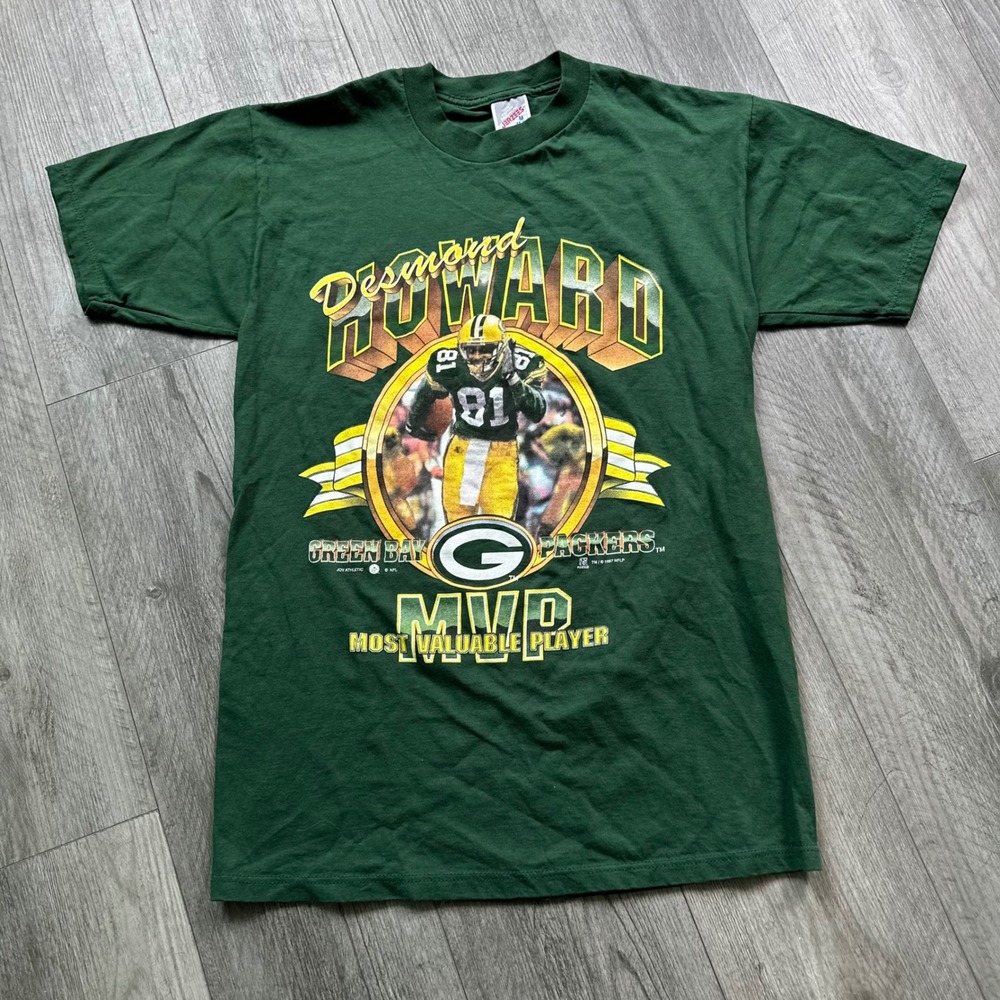 Desmond Howard Green Bay Packers MVP T-Shirt 1997 Size M Vintage Super Bowl